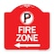Signmission No Parking Symbol and Left Arrow, Red & White Aluminum Architectural Sign, 18" x 18", RW-1818-24655 A-DES-RW-1818-24655 - alternate 1